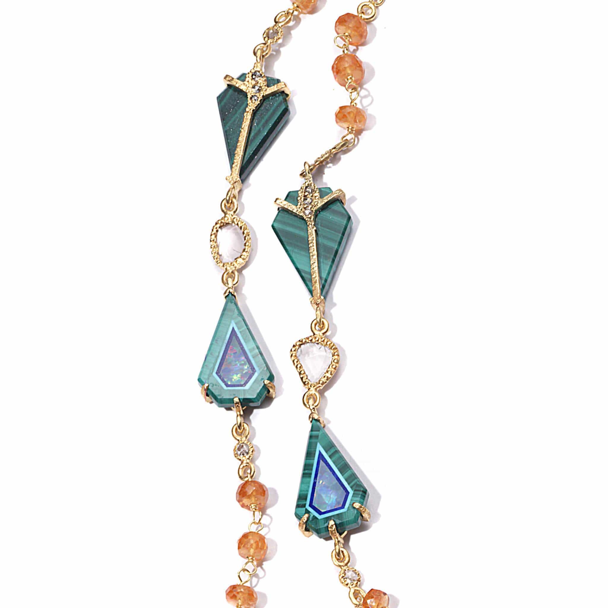 Affinity 20K Gemstone Inlay Chain Necklace - Coomi