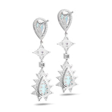 Load image into Gallery viewer, Alexandrite and Paraiba Dangle Earrings with White Diamonds - Coomi
