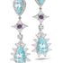 Alexandrite and Paraiba Dangle Earrings with White Diamonds - Coomi