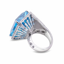 Load image into Gallery viewer, 18K Trinity White Gold Aquamarine Ring - Coomi

