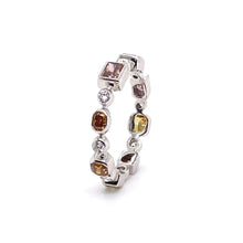 Load image into Gallery viewer, Trinity Multi Color Diamonds Band Ring - Coomi
