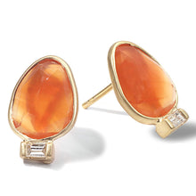 Load image into Gallery viewer, 20K Affinity Carnelian and Diamond Stud Earrings - Coomi
