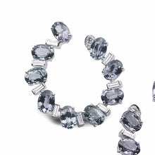 Load image into Gallery viewer, 18K Spinel and Diamond Front Facing Hoop Earrings - Coomi
