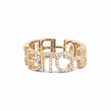 Load image into Gallery viewer, 20K Diamond &quot;Bitch&quot; Ring - Coomi
