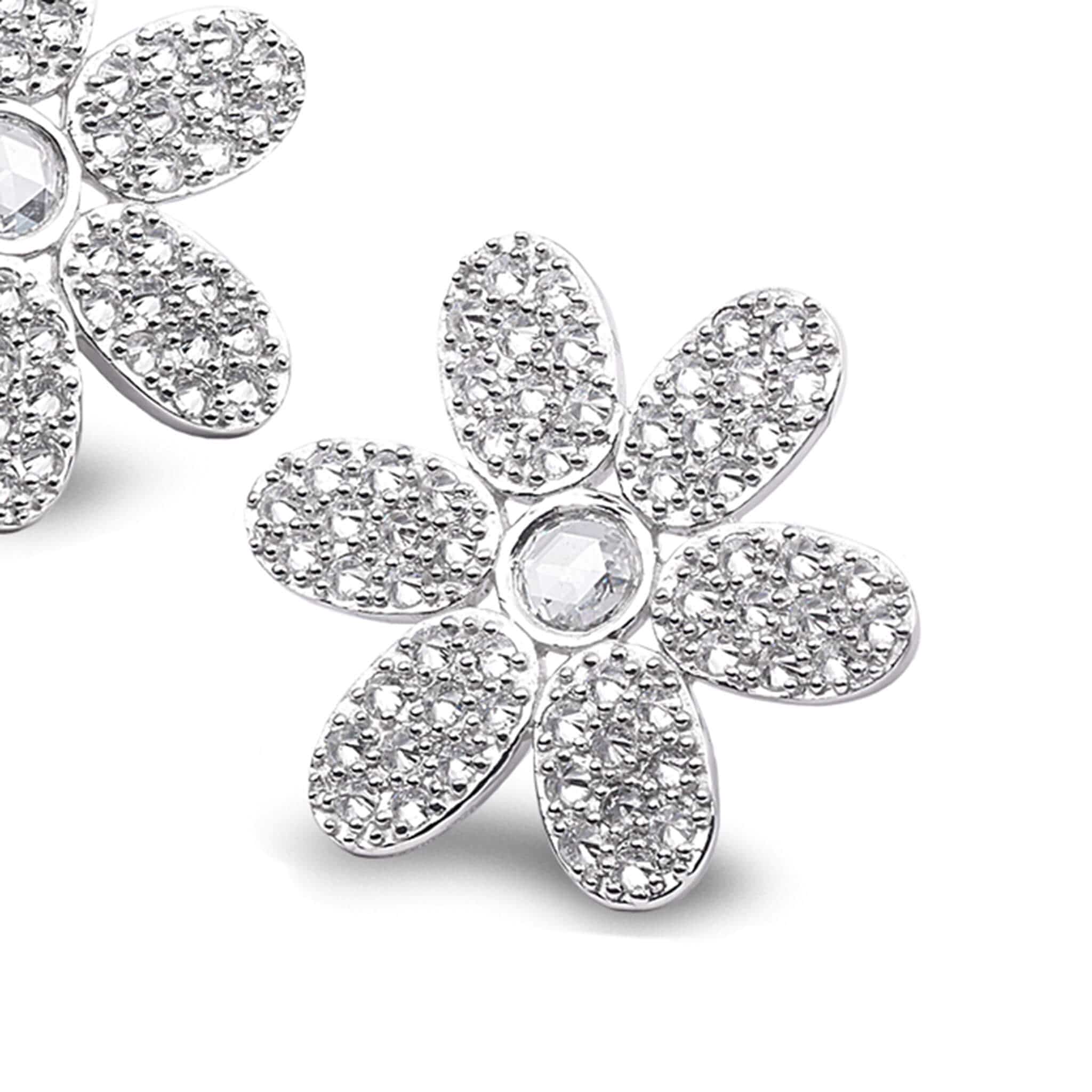 Diamond Flower Stud Earrings - Coomi