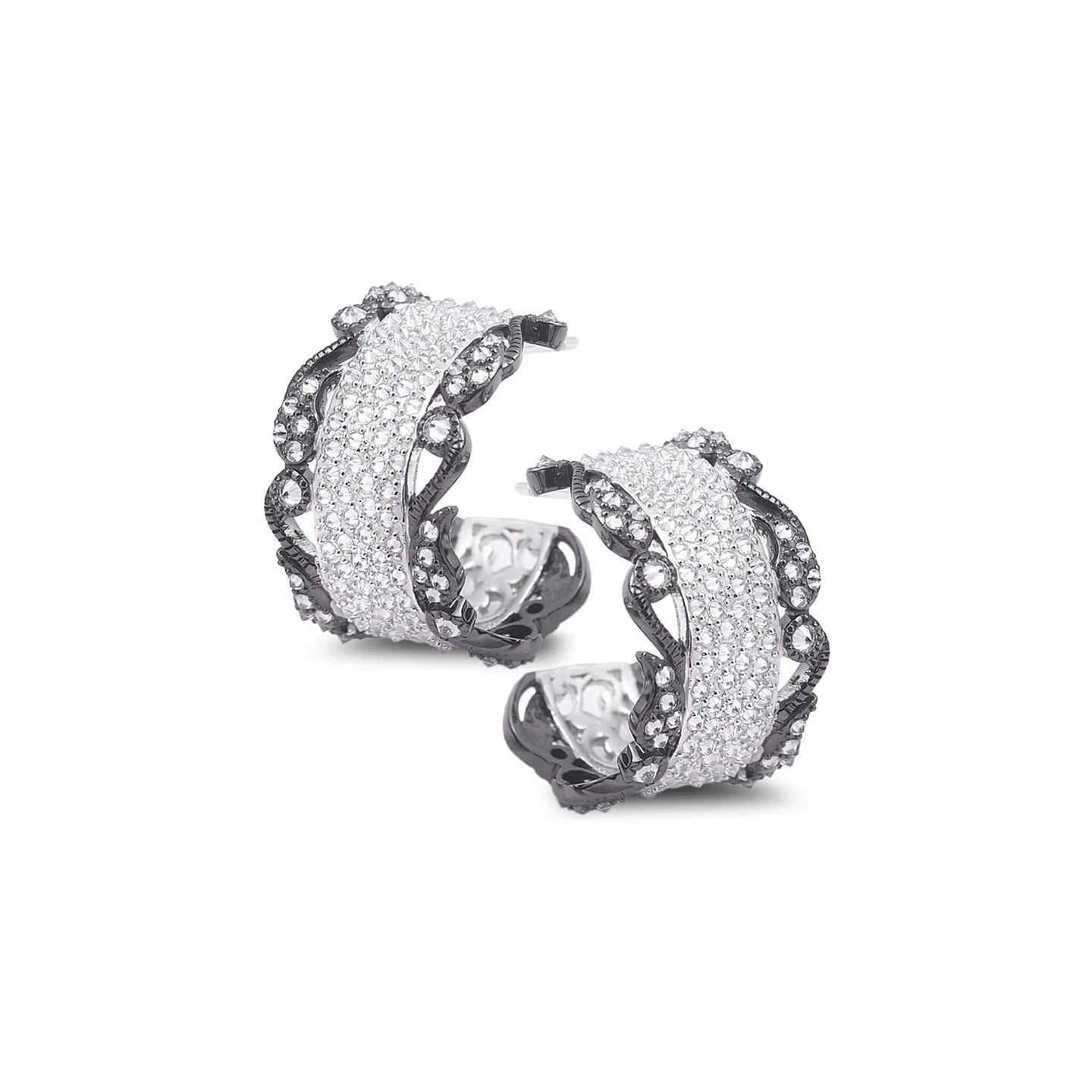 18K Vitality Diamond Hoop Earrings - Coomi