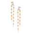Trinity Earrings Set In 18K White Gold With Mandarin Garnet Beads - Coomi