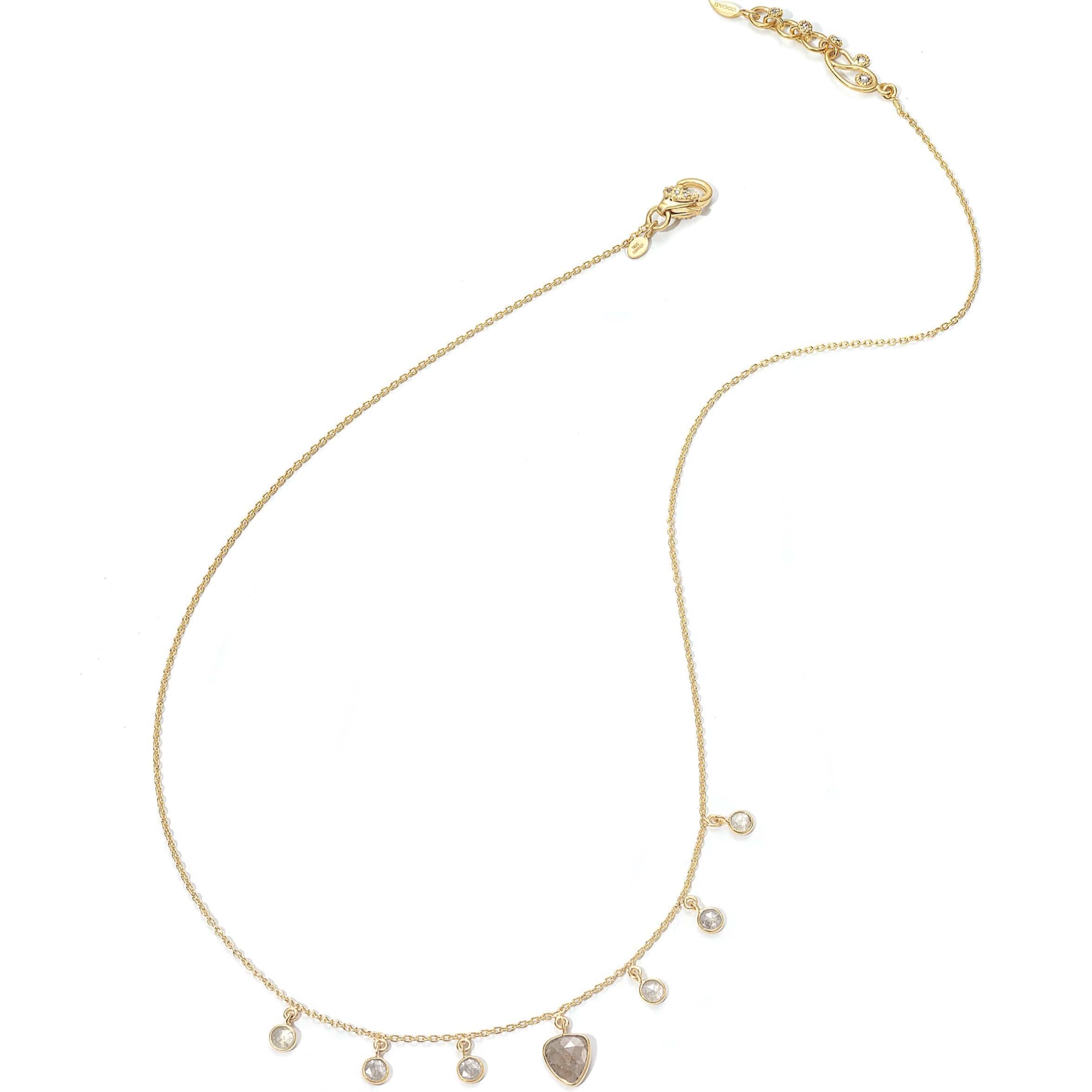 Luminosity 20K Necklace with Silky Brown Rose Diamonds - Coomi