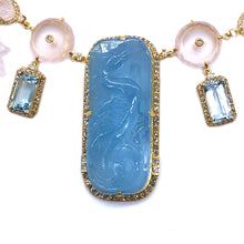 Load image into Gallery viewer, Affinity 20K Rose Quartz and Aquamarine Necklace - Coomi
