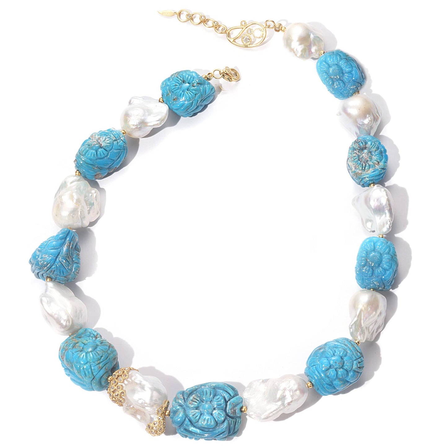 Affinity 20K Turquoise Carving Necklace - Coomi