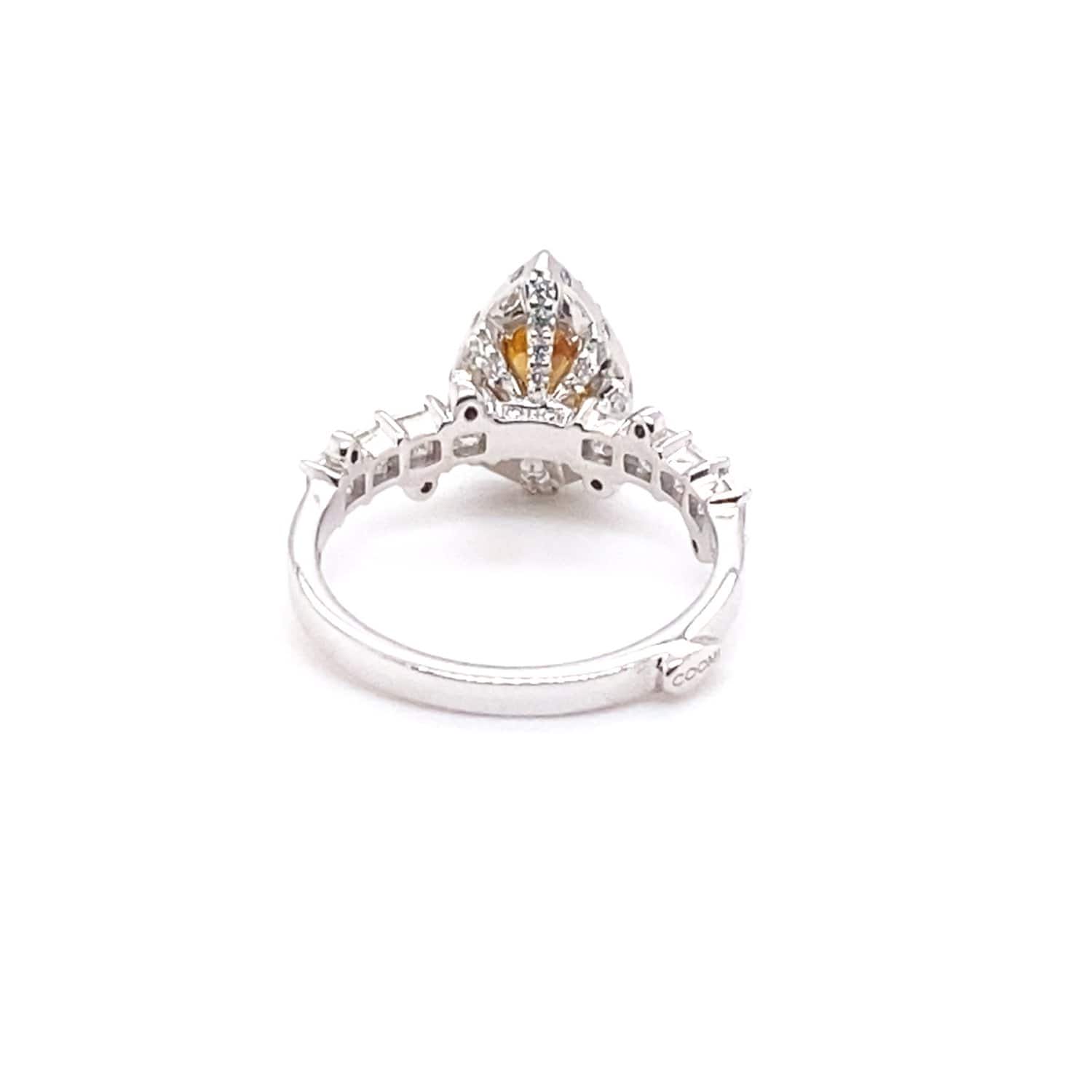 Trinity 18K White Gold Orange Diamond Ring - Coomi
