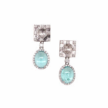 Load image into Gallery viewer, Paraiba and diamond drop earring - Coomi
