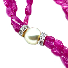Load image into Gallery viewer, Trinity 18K Ruby and Pearl Necklace - Coomi
