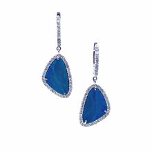 Load image into Gallery viewer, Trinity White Gold with Diamonds and Opal Earrings - Coomi
