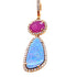 Trinity Rose Gold Drop Earrings with Opal and Ruby - Coomi