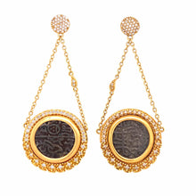 Load image into Gallery viewer, Indo Shahi Ancient Coin Earrings - Coomi

