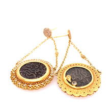 Load image into Gallery viewer, Indo Shahi Ancient Coin Earrings - Coomi
