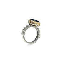 Load image into Gallery viewer, Trinity Two-Tone Sapphire &amp; Diamond Ring - Coomi
