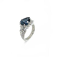 Load image into Gallery viewer, Trinity No Heat Pear Shaped Sapphire Ring - Coomi
