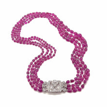 Load image into Gallery viewer, Trinity Burma Heated Ruby Beads Statement Necklace - Coomi

