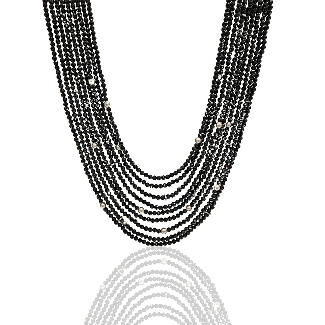 Black Spinel Layered Necklace - Coomi