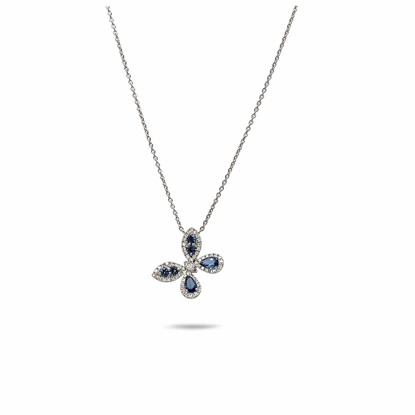 Sapphire & Diamond Butterfly Necklace - Coomi