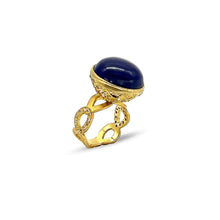 Load image into Gallery viewer, 20K Antiquity Yellow Gold Lapis Ring - Coomi
