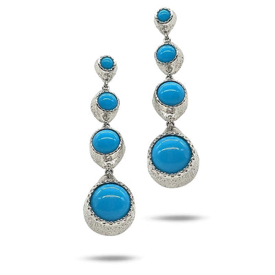 Dune Turquoise 4-Tier Sterling Silver Drop Earring