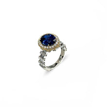 Load image into Gallery viewer, Trinity Two-Tone Sapphire &amp; Diamond Ring - Coomi

