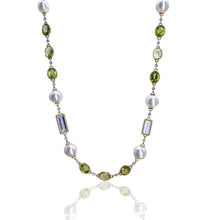 Load image into Gallery viewer, Pearl Peridot &amp; Aquamarine Necklace - Coomi
