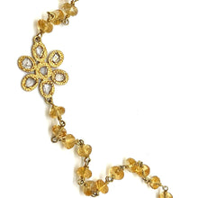 Load image into Gallery viewer, Affinity Citrine &amp; Sliced Diamond Flower Necklace - Coomi
