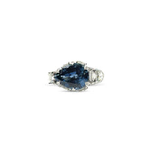 Load image into Gallery viewer, Trinity No Heat Pear Shaped Sapphire Ring - Coomi
