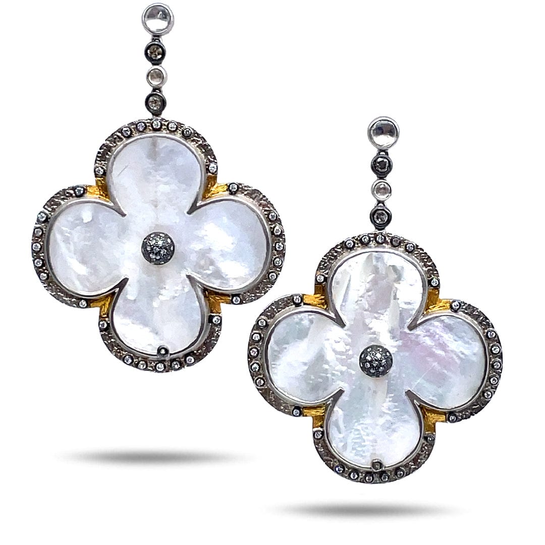 Mother of Pearl Flower Drop Earrings - Coomi