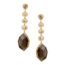 Load image into Gallery viewer, 20K Affinity Smokey Quartz Ladder Earrings - Coomi
