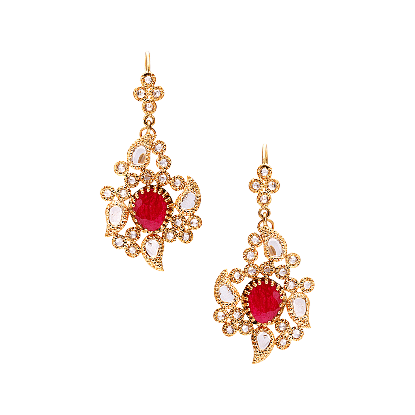 Luminosity Ruby and Diamond Earrings - Coomi