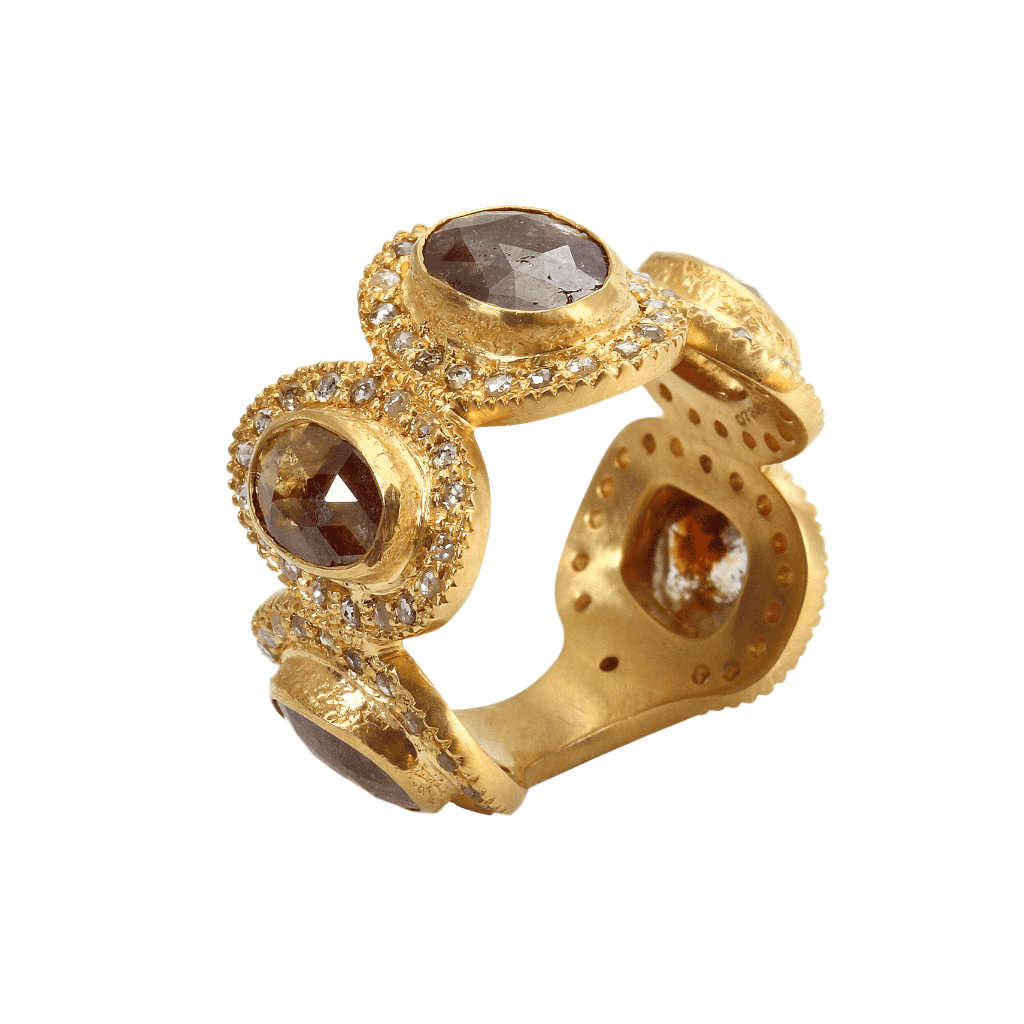Luminosity Ring with Multi Color Diamonds - Coomi