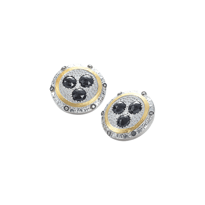 Sterling Silver Round Stud Earrings