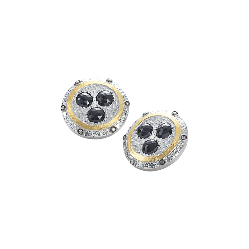 Sterling Silver Round Stud Earrings