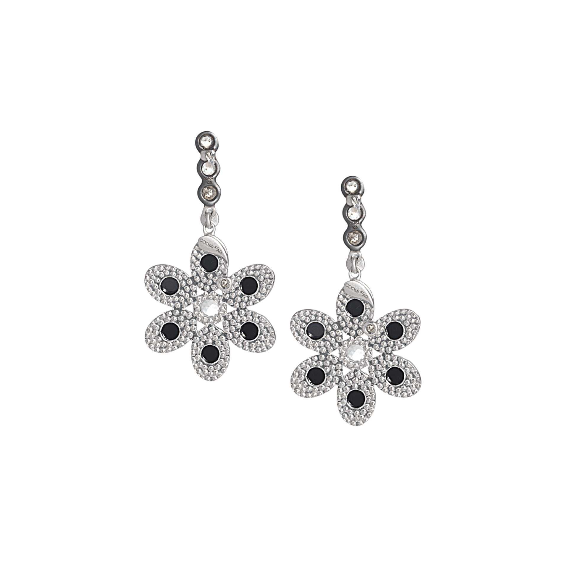 Sterling Silver Single Flower Earrings - Coomi