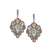 Load image into Gallery viewer, Vitality Sterling Silver Earrings with Pear Shaped Green Agate - Coomi
