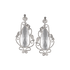 Sterling Silver Elongated Pear Shaped Rock Crystal Earrings - Coomi