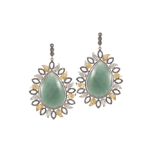 Load image into Gallery viewer, Sterling Silver Green Agate Earrings - Coomi
