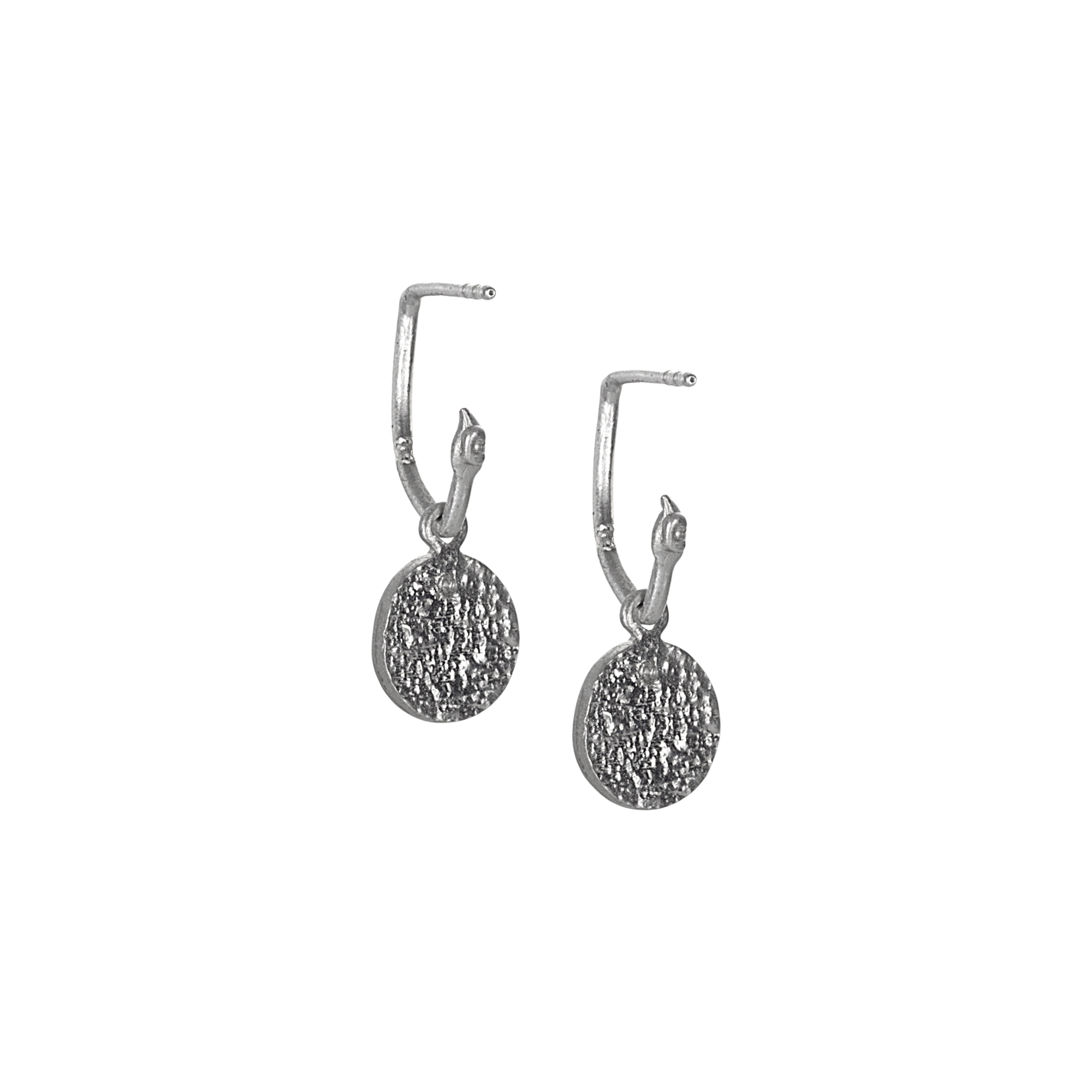 Sterling Silver Small Hoop Earrings with Enhancers - Coomi