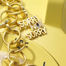 Load image into Gallery viewer, 20K &quot;Sorry Not Sorry&quot; Pendant - Coomi
