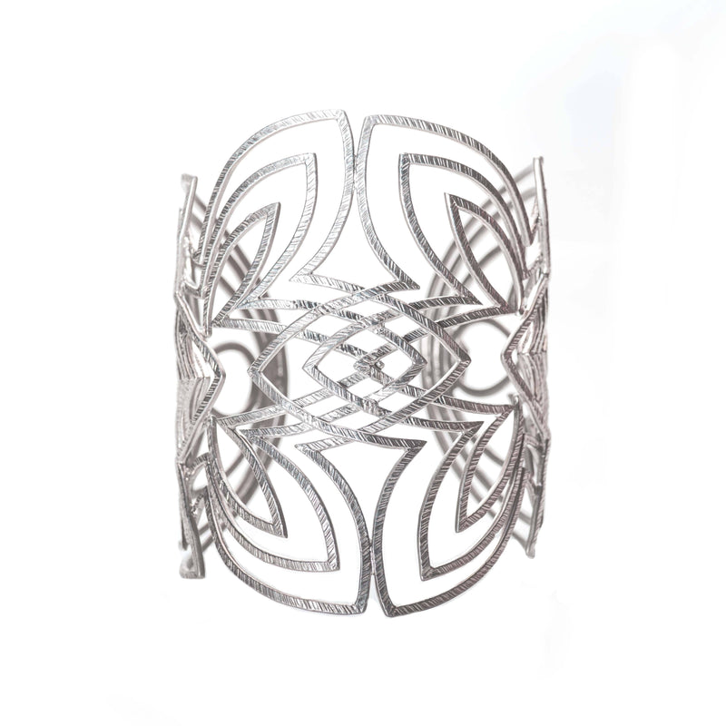 Lotus Flower Sterling Silver Cuff