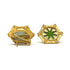 20K Thewa Green Glass and Diamond Earrings - Coomi