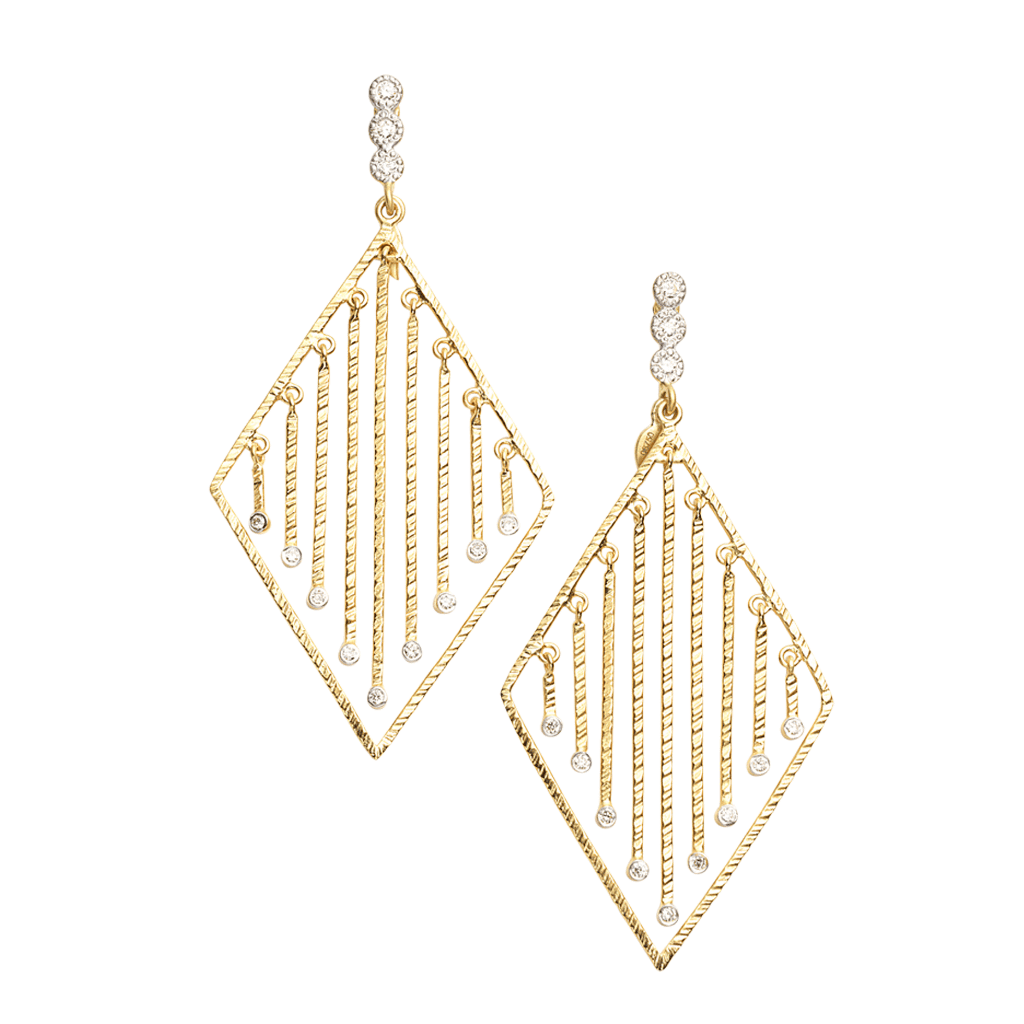 20K Eternity Spring Diamond Drop Earrings - Coomi
