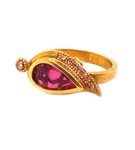 Load image into Gallery viewer, Luminosity 20K Yellow Gold Pink Tourmaline Statement ring - Coomi
