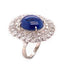 Trinity Statement Ring in 18K white gold with Sri Lanka  Sapphire - Coomi