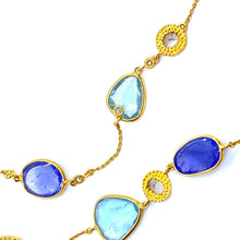 Load image into Gallery viewer, Affinity 20K Tanzanite and Aquamarine Necklace - Coomi
